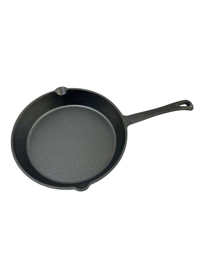 PARFAIT Ergonomic Handle Round Cast Iron Skillet Frying Pan Black 41.5 x 25cm XG72A - Image 1
